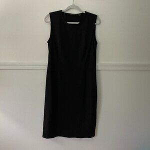 Vintage Donna Karan Black Sleeveless Shift‎ Dress Size 10